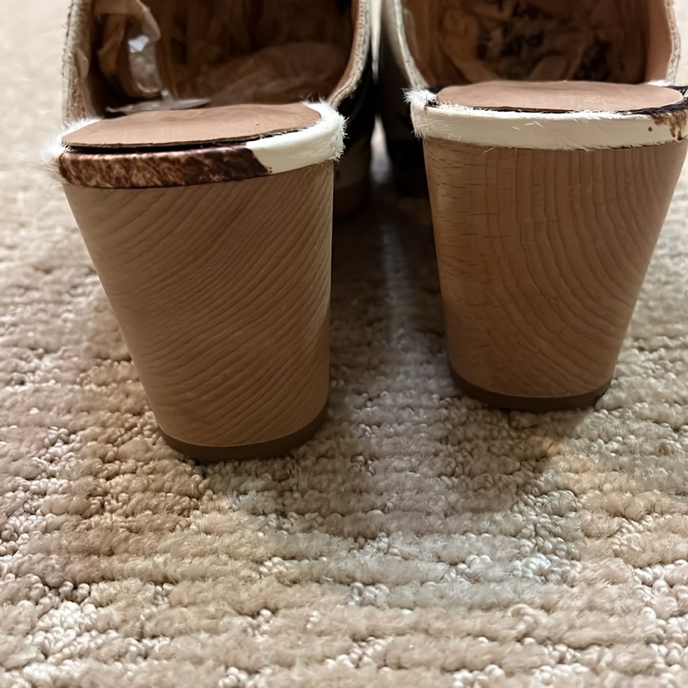 Madewell Ayana Clog in Cow Print Calf Hair Size 8 - Picture 6 of 13